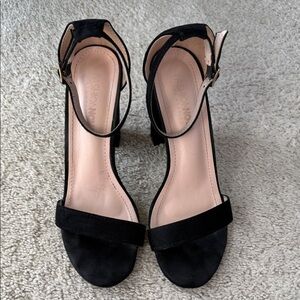Elegant Black Ankle Strap Heels